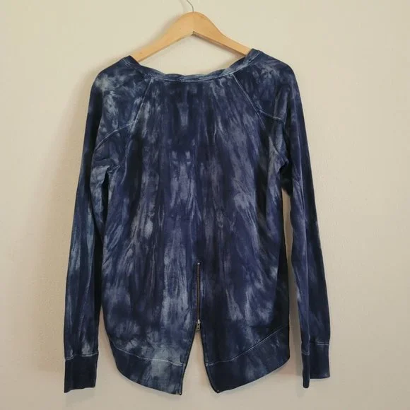 Canyon River Blues Womens Sz L Long Sleeve Tie Dye Terry Sweatshirt Hippie Top - Picture 7 of 11